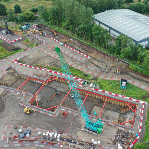 Ariel view of the Littleborough site.