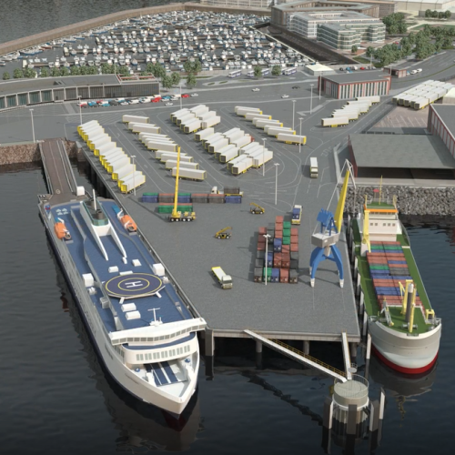 CGI images of Elizabeth Harbour, Jersey