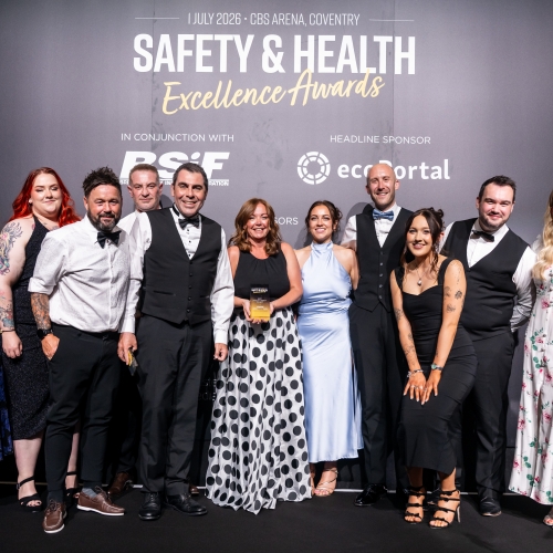 Group shot of VolkerRail employees receiving award