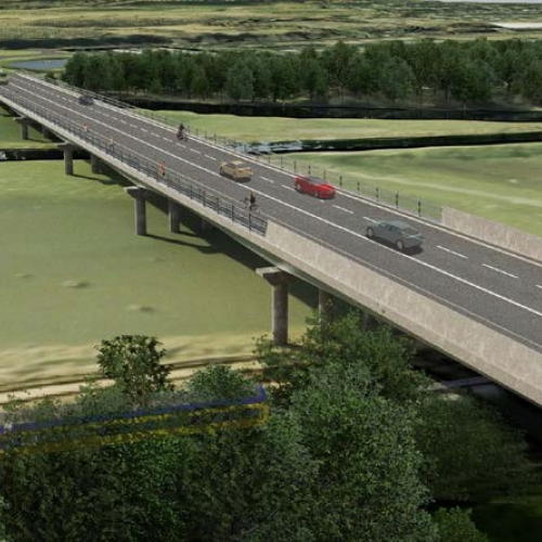 Sturry Link Road project viaduct construction