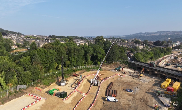 arieal of shipley depot construction works