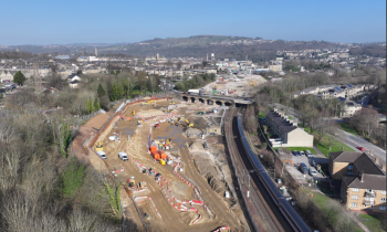 arieal of shipley depot construction works
