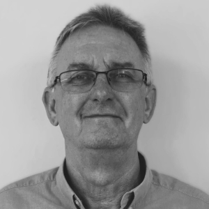 head and shoulder photo of Colin Pearson in black and white