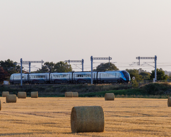 Train on Transpennie Route upgrade