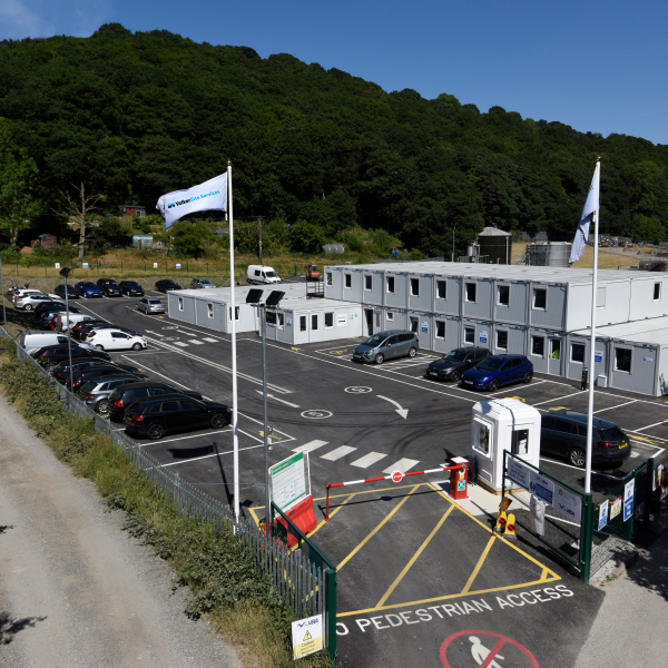 Picture of VolkerSite Services cabin setup.