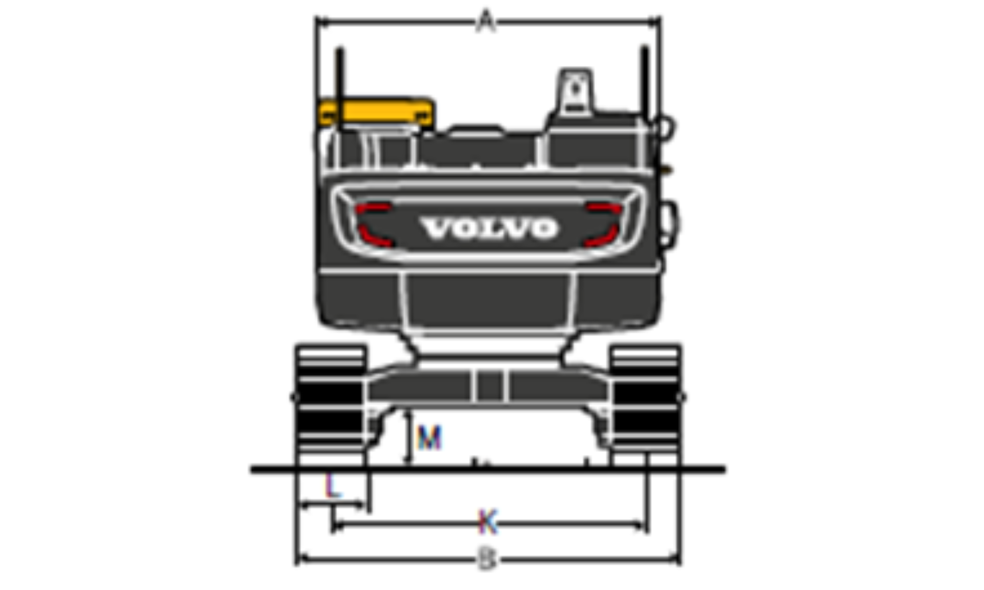 Volvo EC380EL specification drawing