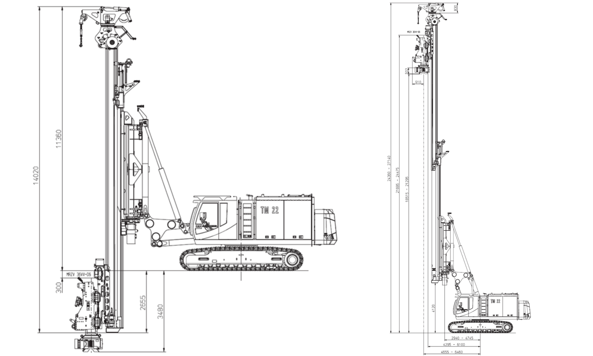 ABI TM22 Leader Rig & MRZV 36VV Vibratory Hammer | Our Equipment