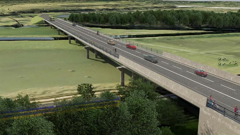 Sturry Link Road project viaduct construction