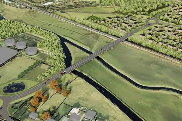 Sturry Link Road project viaduct construction