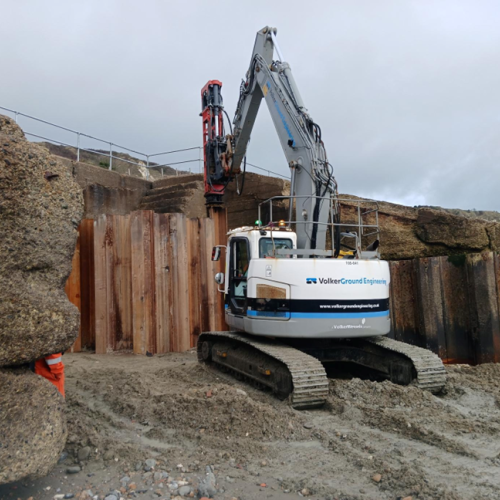 VolkerGround Engineering at the Folkestone Warren Sea Defences