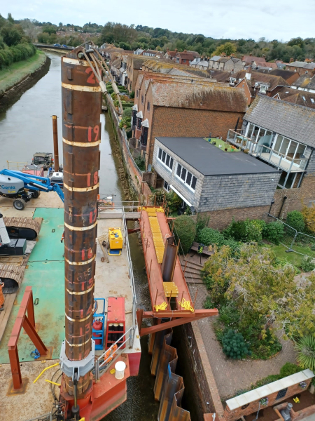 Piling at Tarrant Wharf.
