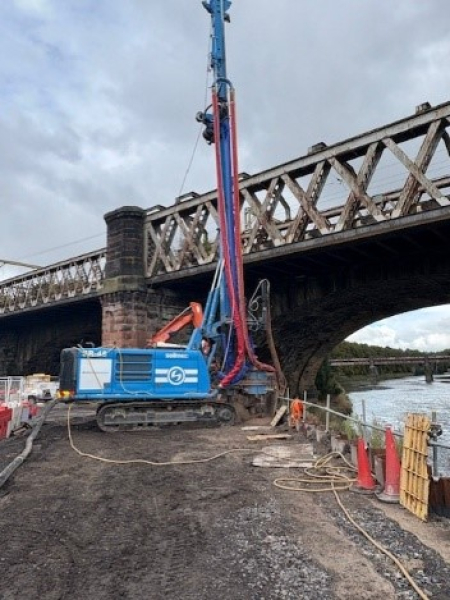 Piling rig on site at preston.